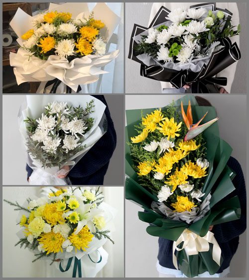 山东济宁邹城市中心店镇西章前村白事花束代送